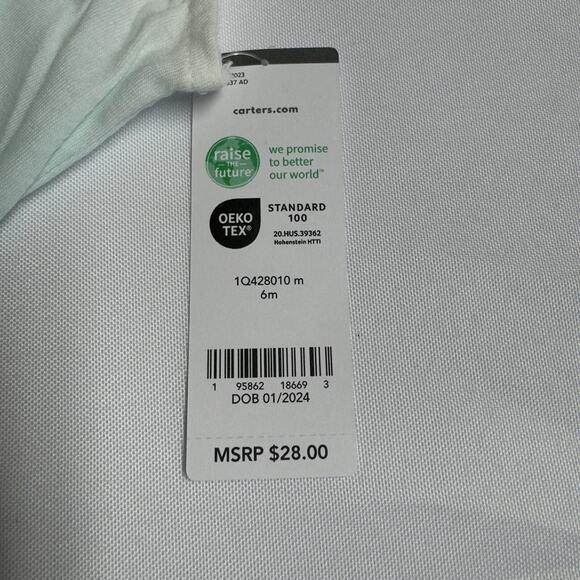 Carter's 3 piece Ombre Tank Tops and Little Short Set Baby Girl Size 6 Months - Picture 8 of 10